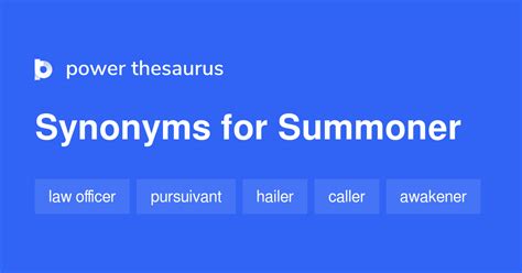 synonyms of summon|other words for summoner.